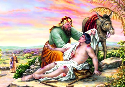 The good Samaritan, O.D.M. pinxit