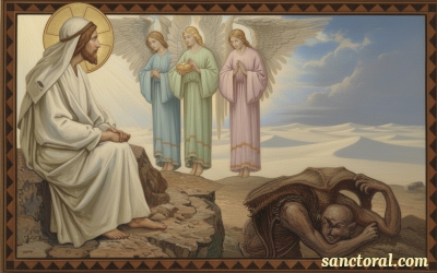 The temptation of Jesus in the desert